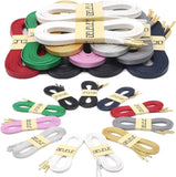 lat PU Leather Laces: Waterproo Shoelaces or Sneakers Boot 2 Pair