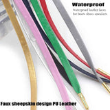 lat PU Leather Laces: Waterproo Shoelaces or Sneakers Boot 2 Pair