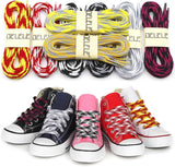 lat Colored Shoelaces or Sneakers: Thin Argyle Shoe Laces 2 Pair