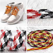 lat Colored Shoelaces or Sneakers: Thin Argyle Shoe Laces 2 Pair
