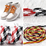 lat Colored Shoelaces or Sneakers: Thin Argyle Shoe Laces 2 Pair