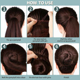 6 PCS Hair Bun Makers or Kids, 10 Invisible Bun Nets or Ballet Girls, 3PCS Extra Small 3PCS Small Donut Buns or Hair Kids, Bun Makers Hair Nets or Buns with 5 Elastics 20 Pins (Brown)
