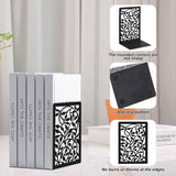 1 Pair Metal Bookends or Shelves, Tree Book Ends Decorative Bookends or Heavy Books, Book Holder or Shel, Black Unique Book Stoppers, Book Holders or Shelves Home Oice School-Right Angle