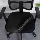 FORCHEER Office Chair seat Covers Leather Stretch Waterproof PU Computer Chair Seat Cushion Slipcovers-Black