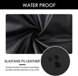 FORCHEER Office Chair seat Covers Leather Stretch Waterproof PU Computer Chair Seat Cushion Slipcovers-Black