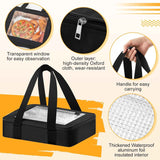 2 Pcs Foil Pan Carrier with Lid, Oxford Cloth Foil Pan Holder with Handle for Hot or Cold Food, Fits 9" x 13" Baking Dish, Stackable Food Warmer Tote for Parties/picnic/cookouts