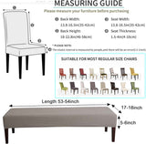 FORCHEER Dining Chair Covers and Bench Covers Set Waterproof Black Jacquard 4 Dining Room Chair and Bench Slipcover Washable