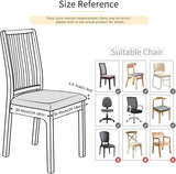 FORCHEER Waterproof PU Leather Chair Seat Covers Set of 4 Black Stretch Dining Room Chair seat Covers Kitchen Chair Seat Slipcovers 18inch Removable Washable
