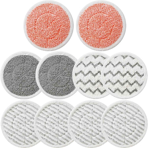 10 Pack Upgraded Replacement Steam Mop Pads or Shark S8201 S7001 S8001 S7201 S7000AMZ S7000 S7005 S7020 S7001C Steam Mop,Steam & Scrub All-in-One Scrubbing and Sanitizing,Dirt Grip Scrub Washable Pad