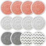 12 Pack Upgraded Replacement Steam Mop Pads or Shark S8201 S7001 S8001 S7201 S7000AMZ S7000 S7005 S7020 S7001C Steam Mop,Steam & Scrub All-in-One Scrubbing and Sanitizing,Dirt Grip Scrub Washable Pad