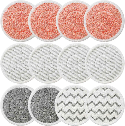 12 Pack Upgraded Replacement Steam Mop Pads or Shark S8201 S7001 S8001 S7201 S7000AMZ S7000 S7005 S7020 S7001C Steam Mop,Steam & Scrub All-in-One Scrubbing and Sanitizing,Dirt Grip Scrub Washable Pad