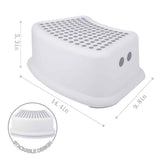 Step Stool or Kids (2 Pack), Toddlers Stool or Potty Training, Bathroom, Kitchen, Bedroom, Toy Room and Living Room. Toilet Stools with Sot Anti-Slip Grips or Saety, Stackable (Grey)