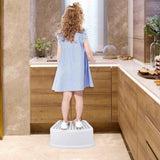 Step Stool or Kids (2 Pack), Toddlers Stool or Potty Training, Bathroom, Kitchen, Bedroom, Toy Room and Living Room. Toilet Stools with Sot Anti-Slip Grips or Saety, Stackable (Grey)