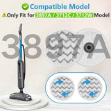 6 Pack 3897A / 3712 Rotating Steam Mop Pads Replacement or Bissell SpinWave SmartSteam Scrubbing Steam Mop Cleaner 【Models 3897A/3712 ONLY】, Washable Reuseable Reill Pads
