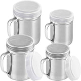 [2-pack] 10 Oz + [2-pack] 14 Oz ine Mesh Shakers With Handle and Lids