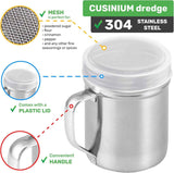 [2-pack] 10 Oz + [2-pack] 14 Oz ine Mesh Shakers With Handle and Lids