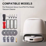 Replacement Parts Accessories Kit or  Qrevo S5V/Qrevo Curv/Qrevo Curv S5X/Qrevo Edge S5A Series Robot Vacuum Cleaner - 1 Main Brush, 3 HEPA ilters, 3 Dust Bags, 4 Mop Pads, 4 Side Brushes