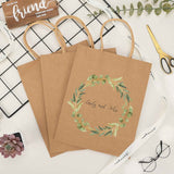 Moretoes 50pcs Brown Kraft Paper Bags - 10x5x13 Inches, Handles, Bulk - Retail & Shopping Bags for Birthday & Wedding Party Favors