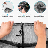 2 Pack Large Mesh Laundry Bags, 24" x 36" Heavy Duty Strong Drawstring Dirty Clothes Bags with Soft Breathable Net, Machine Washable Laundry Bag for College, Dorm, Camp, Travel and Family Use(Black)