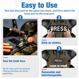 2 PCS Reflective Press Patch Night Vision & Reflective Printed Letters Patches with Hook & Loop for Guard Vest Jacket Back Panel, Small (5.7" x 2.5"), Large (10.7" x 3.9")