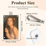 4 Packs Car Picture Holder Car Sun Visor Photo Holder Acrylic Magnetic Picture Clips, Personalized Vehicle Accessories for Family Personal Photos, Transparent, 3.52 x 2.34 in