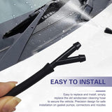 30 PCS Car Windshield Wash Tools, 13 Ft Rubber Hose with 30 T-type Y-type I-type Fitting, Seal Wiper Pump and Nozzle Leak-proof Connection Kit, Universal Flexible Hose for Cleaning (Black)