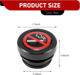 Car Cigarette Lighter Socket Cover, No Smoking Sign Safety Cap with Sealing Rubber Ring, Waterproof Anti-rust Decorative Plug, 12 Volt Power Source Car Outlet Protector (Black)