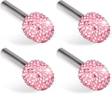 4 PCS Bling Car Door Lock Covers, Luxury Rhinestone-encrusted Door Latch Cap, Anti-rust Non-slip Pull Knob Decorative Cover, Universal Sparkly Interior Modification for Most Cars (Pink)