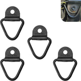 4 PCS Cargo Tie Down Anchors, Heavy Duty V-Shaped Trunk Hook, Multi-Function Anti-Rust Secure Anchor, Universal Embedded Installation Accessory for Off-Roads Trailers Trucks SUVs (Black)