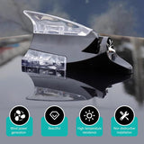 Car Roof LED Ornament Light, Shark Fin Shape High Brightness Safety Warning Lamp, Antenna Wind Power Flashing Tail Light, Universal Waterproof Self-adhesive Decoration for Cars (Black)