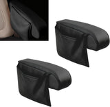 2 PCS Car Armrest Covers, Elastic Full Wrap Seat Armrest Protector with Storage Pocket, Breathable Abrasion Resistant Cover, Universal Interior Decor Accessory for Vans (Black)