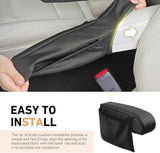 2 PCS Car Armrest Covers, Elastic Full Wrap Seat Armrest Protector with Storage Pocket, Breathable Abrasion Resistant Cover, Universal Interior Decor Accessory for Vans (Black)