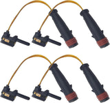 4 PCS Car Brake Pad Sensors, Brake Detection Wire with Connector, Alarm Cable Assembly OEM# 2115401717 2205400617 2205400717, Compatible with Mercedes-Benz E350 W211 W220 C300 C350 (Black)