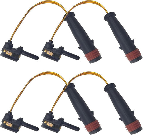 4 PCS Car Brake Pad Sensors, Brake Detection Wire with Connector, Alarm Cable Assembly OEM# 2115401717 2205400617 2205400717, Compatible with Mercedes-Benz E350 W211 W220 C300 C350 (Black)