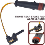 4 PCS Car Brake Pad Sensors, Brake Detection Wire with Connector, Alarm Cable Assembly OEM# 2115401717 2205400617 2205400717, Compatible with Mercedes-Benz E350 W211 W220 C300 C350 (Black)