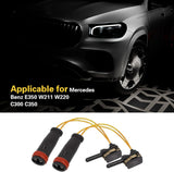 4 PCS Car Brake Pad Sensors, Brake Detection Wire with Connector, Alarm Cable Assembly OEM# 2115401717 2205400617 2205400717, Compatible with Mercedes-Benz E350 W211 W220 C300 C350 (Black)