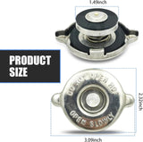 Car Radiator Cap, T16 16 PSI Leak Proof Coolant Reservoir Cover, High Temperature Resistant Anti-rust Cover with Safety Warning Marking, Compatible with Chevy Dodge Avenger Stant (Silver)