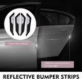 4 PCS Car Door Edge Guard Sticker, Reflective Warning Anti-Collision Strip, Thickened Safety Protector, Universal Self-Adhesive Waterproof Exterior for Door Wheel Arch Rear Bumper (White)