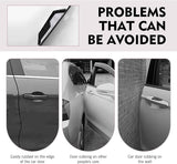 4 PCS Car Door Edge Guard Sticker, Reflective Warning Anti-Collision Strip, Thickened Safety Protector, Universal Self-Adhesive Waterproof Exterior for Door Wheel Arch Rear Bumper (White)