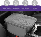 Car Armrest Cushion, Breathable Support Cover for Enhanced Elbow Comfort, Waterproof Anti-scratch Center Console Protector with Side Storage Pocket, Universal Slip-on Design for Car (Gray)