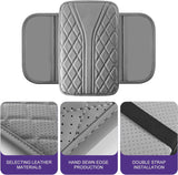 Car Armrest Cushion, Breathable Support Cover for Enhanced Elbow Comfort, Waterproof Anti-scratch Center Console Protector with Side Storage Pocket, Universal Slip-on Design for Car (Gray)