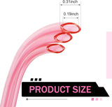 Motorcycle Carburetor Fuel Pipe, 118" Flexible Sealing Rubber Hose, Cuttable Plug-in Heat-resistant Exhaust Pipe, Oil Tube Replacement for Go Kart Moped ATV Dirt Bike (Pink)