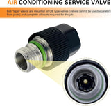 16 PCS Air Conditioning Valve Core Kit, R134A R12 Sealed Refrigeration Air Conditioner Repair Valve, HVAC AC System Port Protective Cover Set (Black)