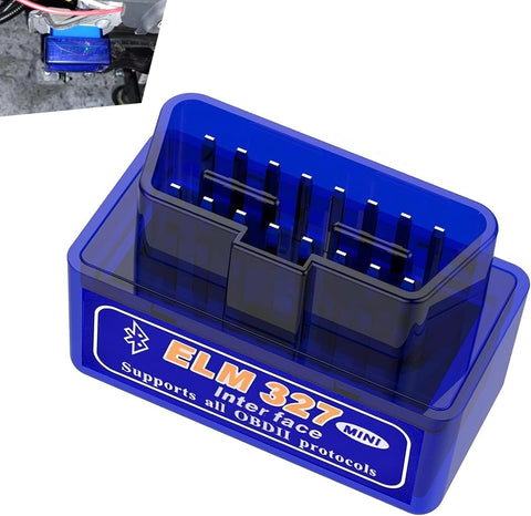 Car OBDII Diagnostic Tool, ELM327 Engine Data Scanner for Real-time Monitoring, Portable Fault Reading and Elimination Tool, Universal Bluetooth Connection for IOS Android Windows (Blue) In Australia - Darrahopens