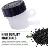 Motorcycle Brake Oil Reservoir, Rear Brake Master Cylinder Oil Cup, Anti-leakage Clutch Tank Reservoir, Universal for Motocross Motorcycle Street Bike ATV 4 Wheel Beach Kart (White & Black)