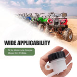 Motorcycle Brake Oil Reservoir, Rear Brake Master Cylinder Oil Cup, Anti-leakage Clutch Tank Reservoir, Universal for Motocross Motorcycle Street Bike ATV 4 Wheel Beach Kart (White & Black)