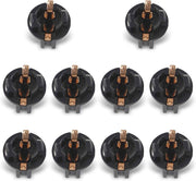 10 PCS Car T10 LED Bulb Sockets, 194 Rapid Response Twist Lock Wedge Base, Waterproof Anti-vibration Fixed Holder, Universal for Dashboard Instrument License Plate Reading Light (Black) In Australia - Darrahopens