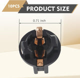 10 PCS Car T10 LED Bulb Sockets, 194 Rapid Response Twist Lock Wedge Base, Waterproof Anti-vibration Fixed Holder, Universal for Dashboard Instrument License Plate Reading Light (Black)