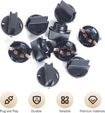 10 PCS Car T10 LED Bulb Sockets, 194 Rapid Response Twist Lock Wedge Base, Waterproof Anti-vibration Fixed Holder, Universal for Dashboard Instrument License Plate Reading Light (Black)