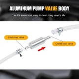 2 PCS Motorcycle Brake Bleeders, One-way Non-return Check Valve and Leak Prevent Fuel Line, Clutch Hydraulic Oil Drain Tool, Universal for Brake Bleeding Hydraulic Clutch Systems (Silver)